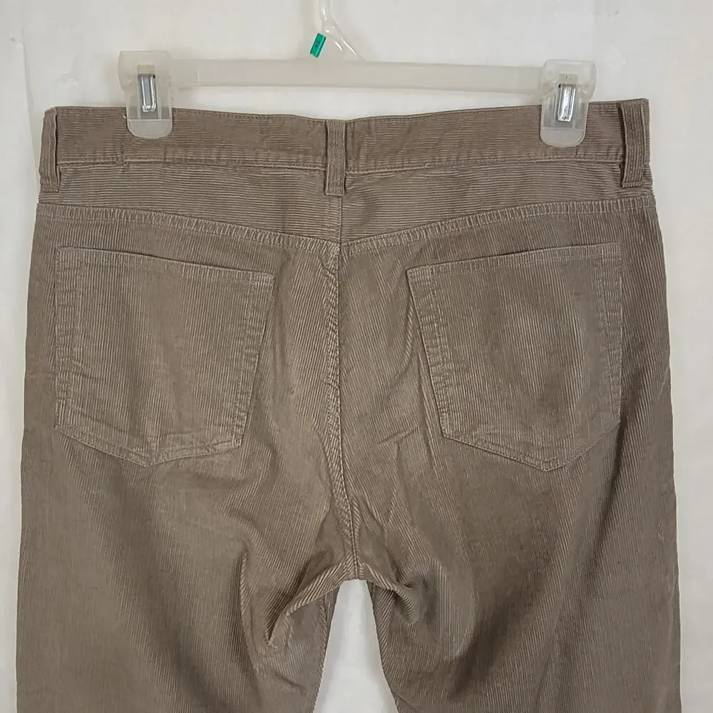 J.Crew Vintage Slim Straight tan corduroy pants size 34/32 Mens Preppy Classic